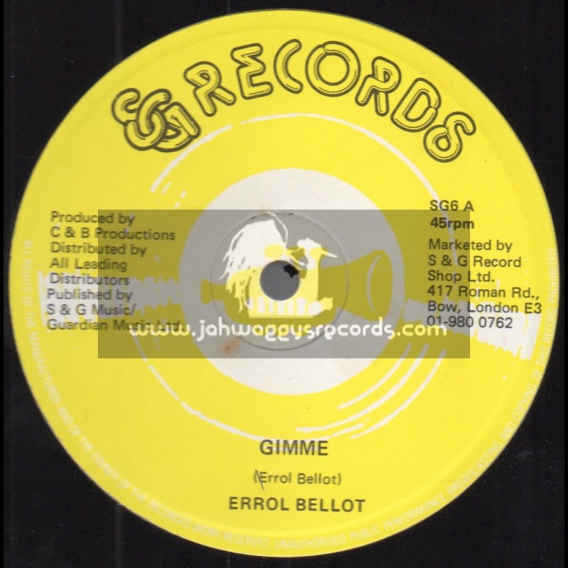 S & G Records-12"-Gimme / Errol Bellot - Orange transparent vinyl  - Babylon Walls Version