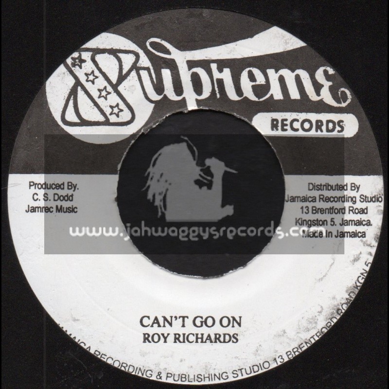 Supreme Records-7"-Cant Go On / Roy Richards + Peenie Wallie / Jackie Mittoo