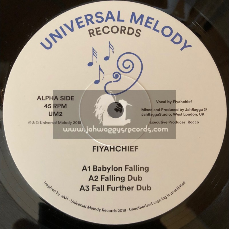 Universal Melody Records-12"-Babylon Is Falling / Fiyachief + Conqueror / Siriana T Meets Doctor Lond