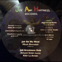 Joy And Happiness Records-12"-Jah On My Mind / Micah Shemaiah + Jah No Partial / Hardio - Ashanti Selah Meets Kibir Amlak