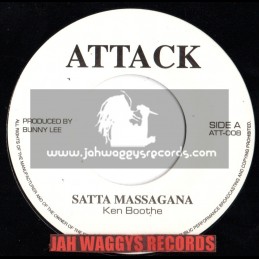ATTACK-7"-SATTA MASSAGANA /KEN BOOTHE,JOHNNY CLARK & I.ROY