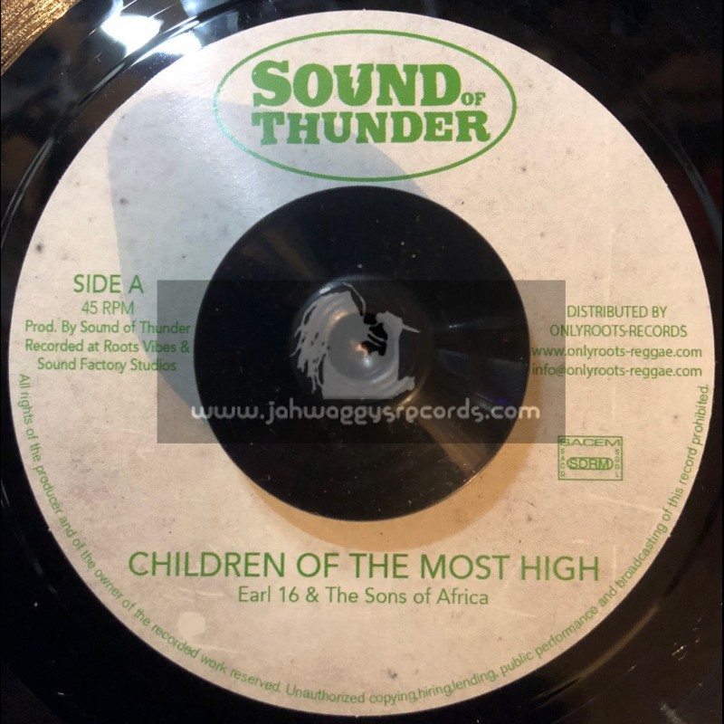 Sound Of Thunder-7"-Children Of The Most High / Earl 16 & The Sons Of Africa