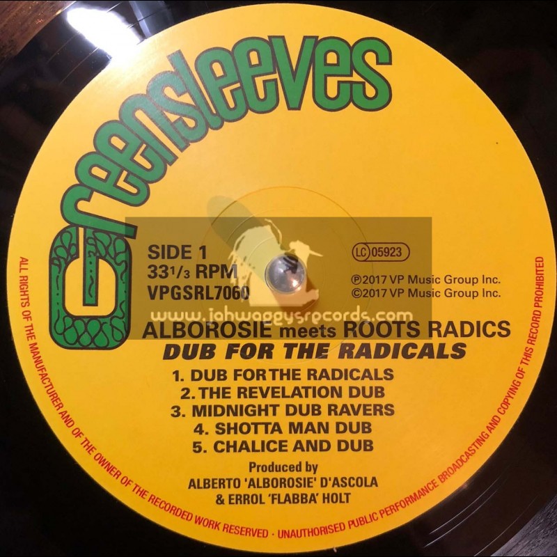 Greensleeves Records-Lp-Dub For The Radicals / Alborosie meets Roots Radics