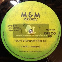 M & M Records-12"-Cant Stop Natty Dread / Linval Thompson + Dread Controller Dubwise