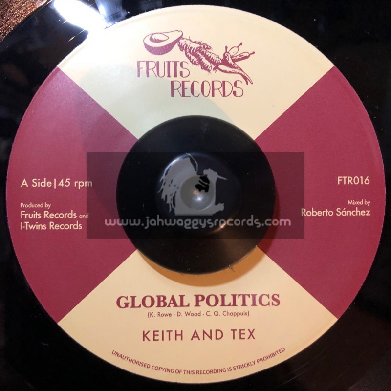 Fruits Records-7"-Global Politics / Keith & Tex + I Take The Risk / The I Twins﻿