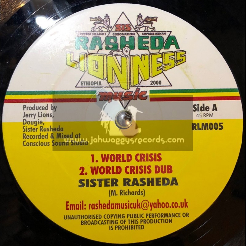 SIS RASHEDA LIONESS MUSIC-12"-WORLD CRISIS + EARTHQUAKE / SISTER RASHADA