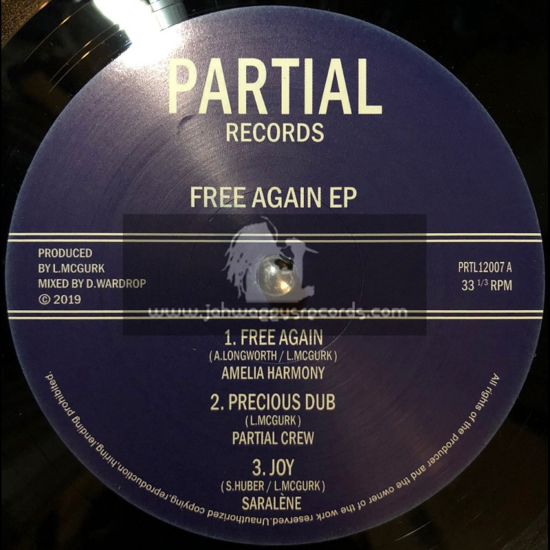 Partial Records-12"-Free Again Ep / Amelia Harmony, Jah Marnyah, Saralene & Partial Crew