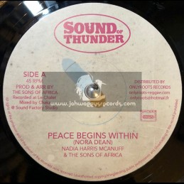 Sound Of Thunder-7"-Peace Begins Within / Nadia Harris McAnuff & The Sons Of Africa