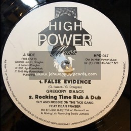 High Power Music-12"-False Evidence / Gregory Isaacs + Flee Outa Babylon / Yami Bolo