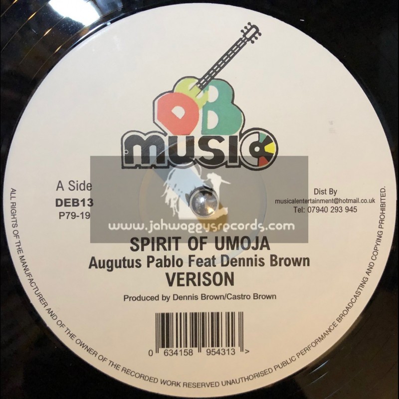DEB Music-12"-Spirit Of Umoja / Augustus Pablo Ft. Dennis Brown + Idi Amin / Nambo & Dean