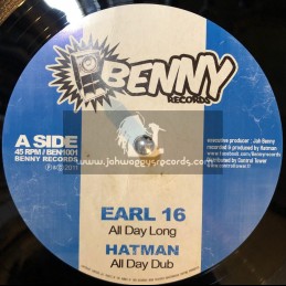 Benny Records-10"-All Day Long / Earl 16 + Tek A Puff / Ras Zacharri (Hatman)