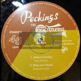 Peckings Records-12"-Africa Coming / Tony Sexton + Rise And Shine / Empress Ayola + Burn Down Rome / Ranking Joe