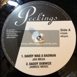 Peckings Records-12"-Daddy Was A Badman / Jah Mega + Everyday / Jah Mega