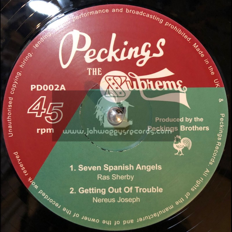 Peckings Records-12"-Seven Spanish Angels/Ras Sherby + Getting Out Of Trouble / Nereus Joseph + Jah Rastafari / Iyah Man Pablo