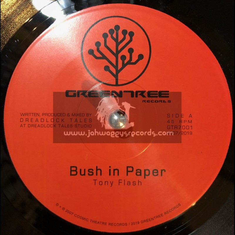 Green Tree Records-7"-Bush In Paper / Tony Flash + Version / Dreadlock Tales