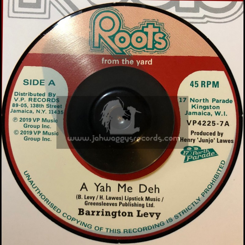 Roots From The Yard-7"-A Yah Me Deh / Barrington Levy