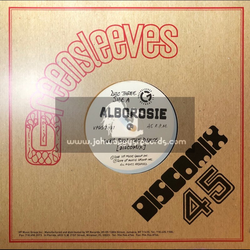 Greensleeves Records-10"-Who Run The Dance / Alborosie + Positiveness / Alborosie
