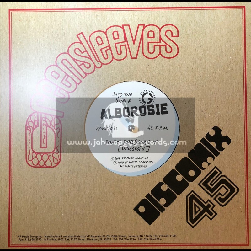 Greensleeves Records-10"-Don't Pressure It / Alborosie + Zion Train / Alborosie