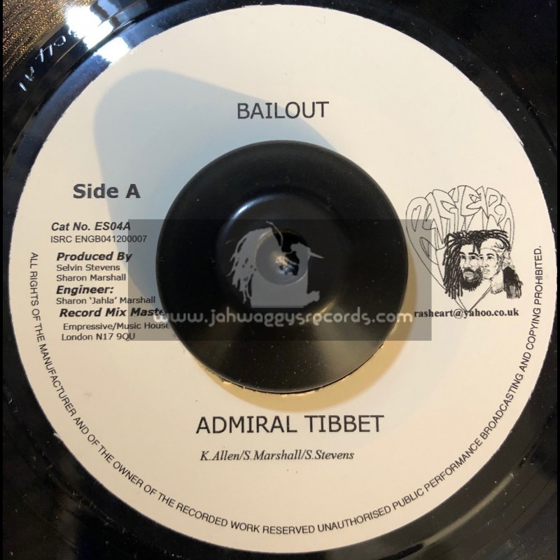 Ras Heart-7"-Bailout / Admiral Tibbet + Bun Dem Up / Righteous