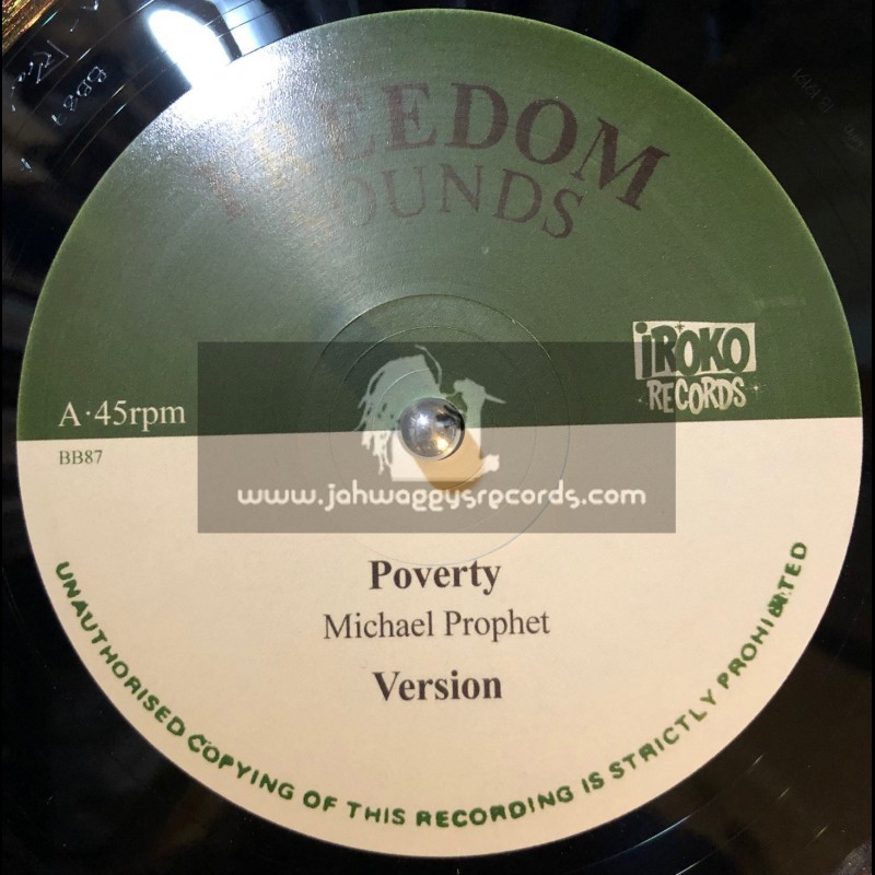 Freedom Sounds-Iroko Records-12"-Poverty / Michael Prophet + Wicked Ago Run / Frankie Jones
