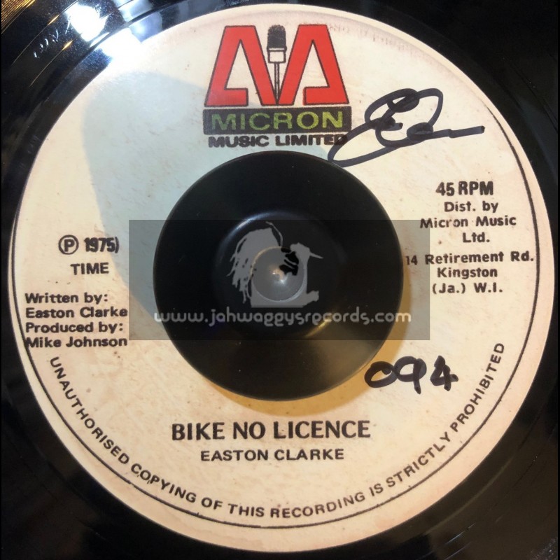 Micron Music Limited-7"-Bike No License / Easton Clarke