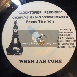 Clocktower Records-7"-When Jah Come / Devon Irons ‎