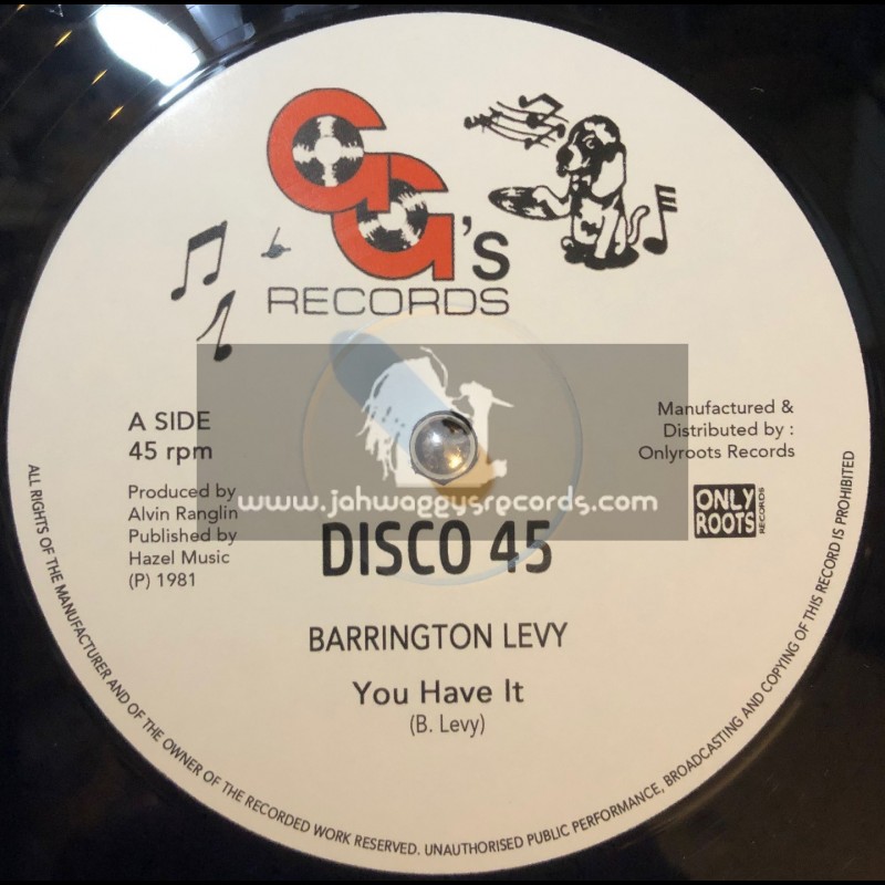 GG's Records-12"-You Have It / Barrington Levy + You Have A Dub / GG's All Stars