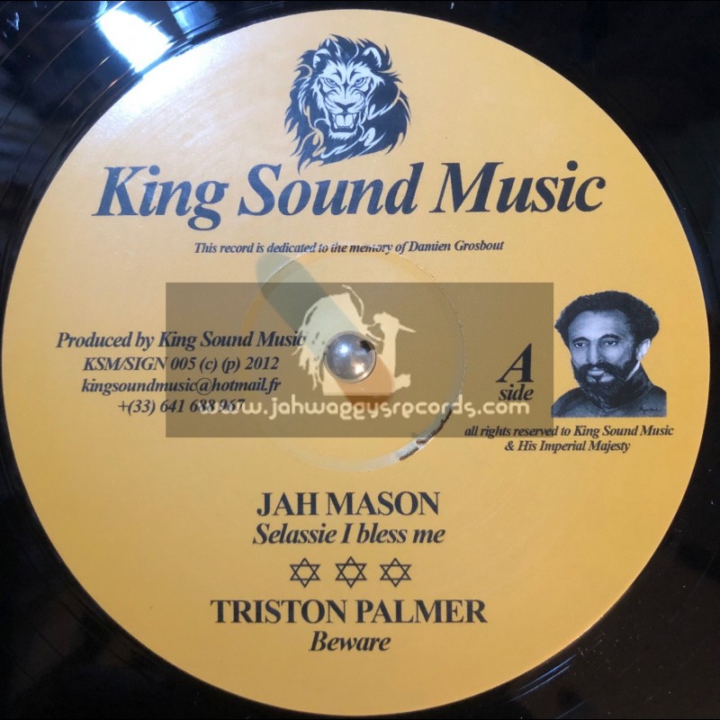 King Sound Music-12"-Selassie Bless Me / Jah Mason + Beware / Triston Palmer (Sign Up Riddim)