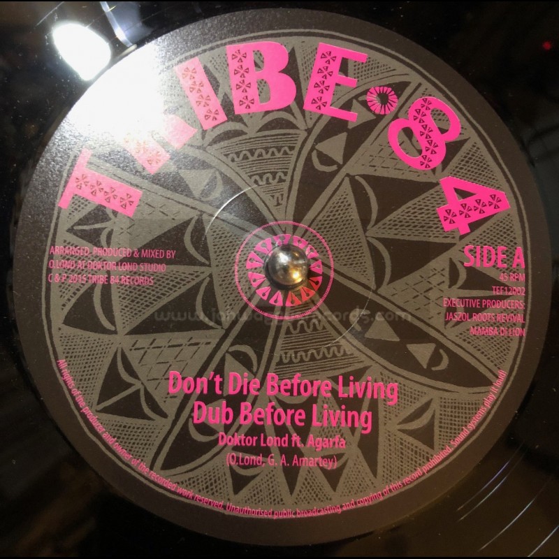 Tribe 84-12"-Dont Die Before Living / Doctor Land Feat. Agarfa + Homegrown Ganja / Doctor Land Feat. Agarfa