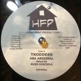 Homefront Productions-10"-Trodders / Aba Ariginal Meets Russ Disciple - Limited Poly Vinyl Dubplate