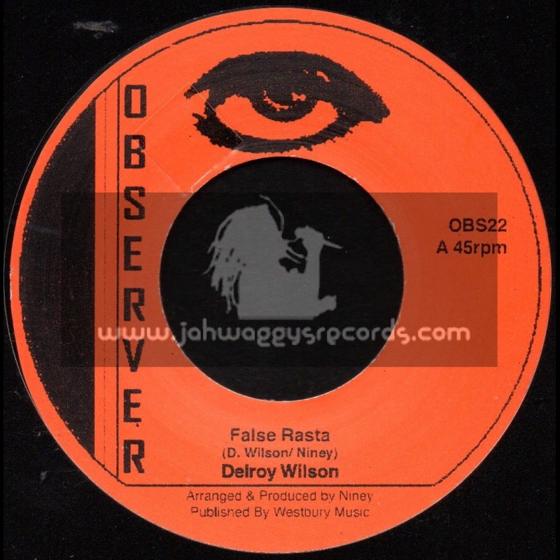 Observer-7"-False Rasta + Halfway To Upstairs / Delroy Wilson