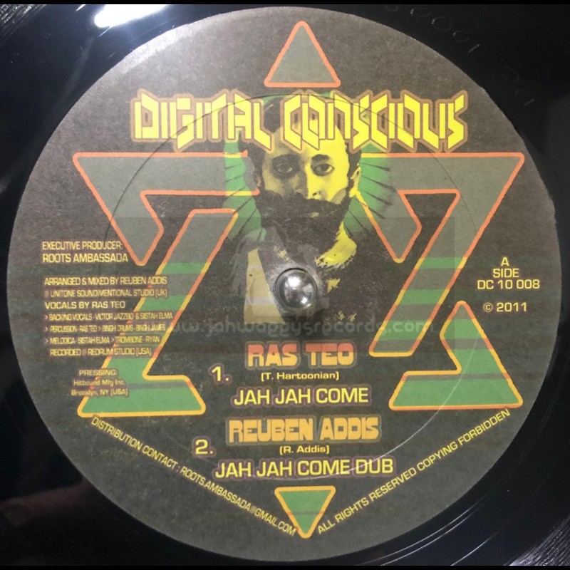 Digital Concious-10"-Jah Jah Come + Hola Mount Zion / Ras Teo (Reuben Addis)