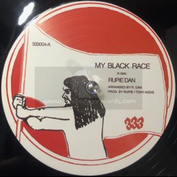 333-Flag-12"-Black Race /...