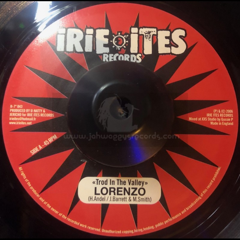 Irie Ites Records-7"-Trod In The Valley / Lorenzo + Borderline / Trod In The Valley