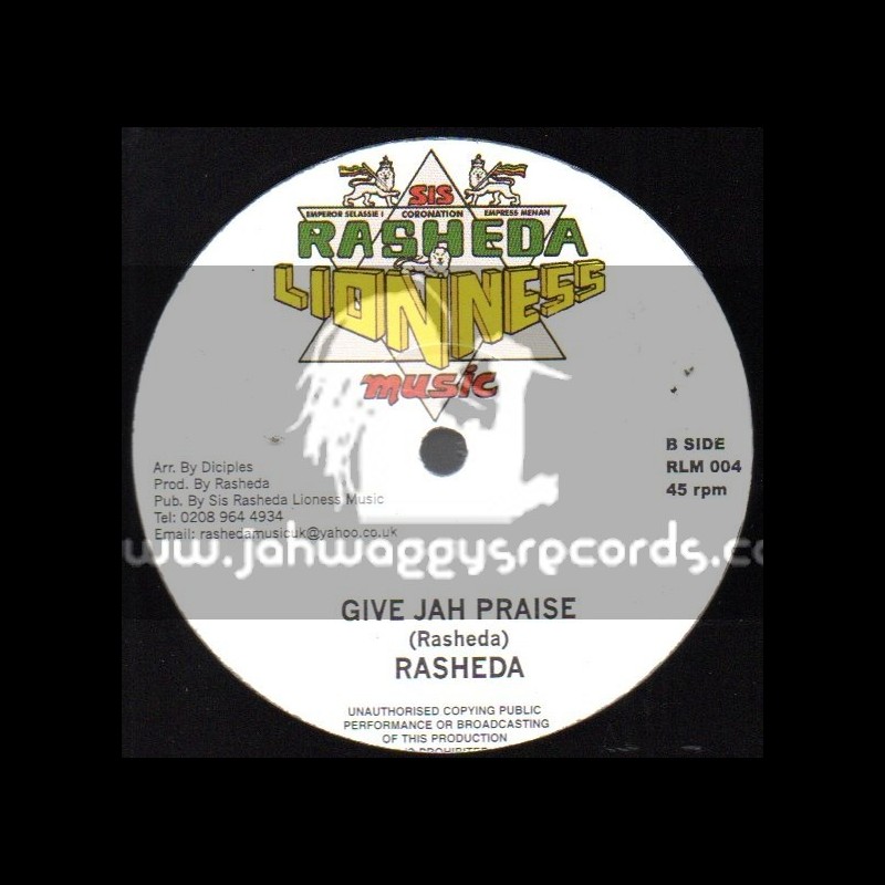 Sis Rasheda Lioness Music-12"-Give Jah Praise + Only Jah Worthy / Sister Rasheda