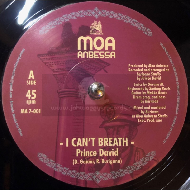 Moa Anbessa-7"-I Cant Breath / Prince David
