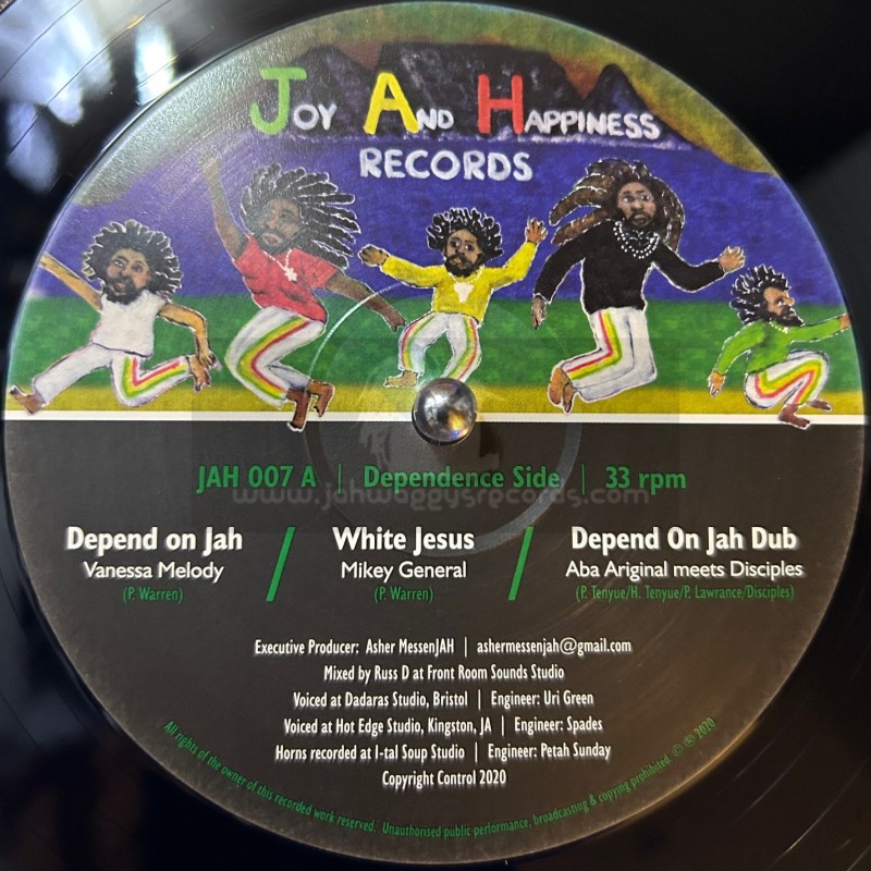 Joy And Happiness Records -12"-Depend On Jah Ep / Vanessa Melody,Mikey General,Ishabel,Danny Red, Aba-Ariginals & The Disciples