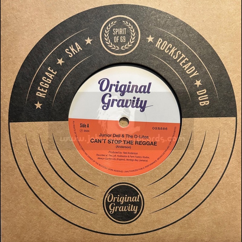 Original Gravity-7"-Can't Stop The Reggae / Junior Dell & The D-Lites + Dis Yah Master Blaster / Woodfield Rd Allstars