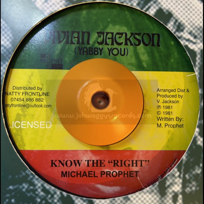 Vivian Jackson-7"-Know The Right / Michael Prophet