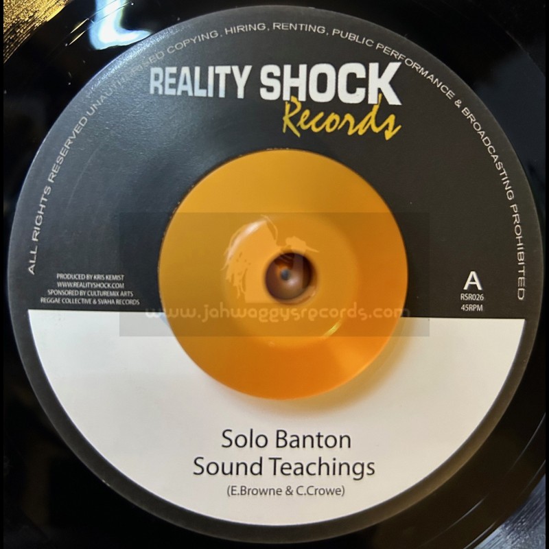Reality Shock Records-7"-Sound Teachings / Solo Banton And Kris Kemist