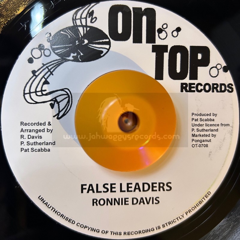 On Top Records-7"-False Leaders / Ronnie Davis