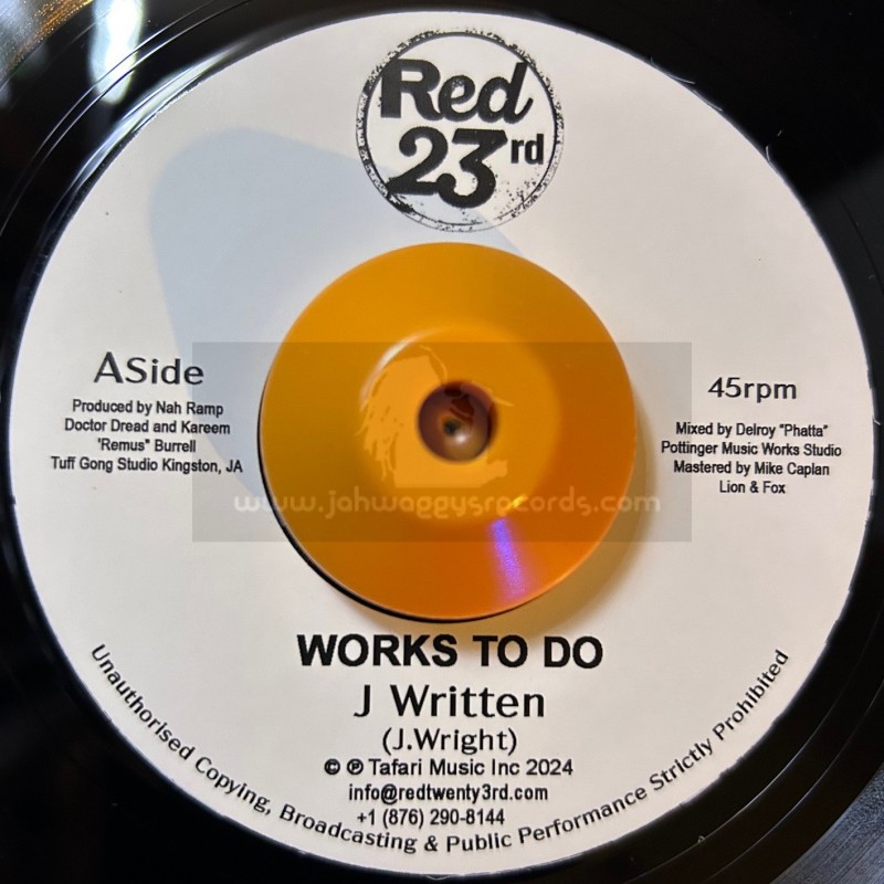 Red 23RD-7"-Works To Do / J. Written