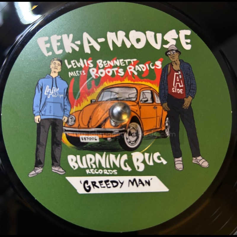Burning Bug Records-7"-Greedy Man / Eek-A-Mouse + Greedy Dub / Lewis Bennett Meets Roots Radics