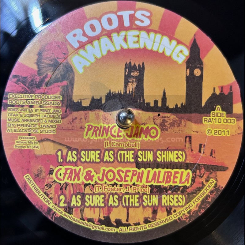 Roots Awakening-10"-As Sure As The Sun Shines / Prince Jamo