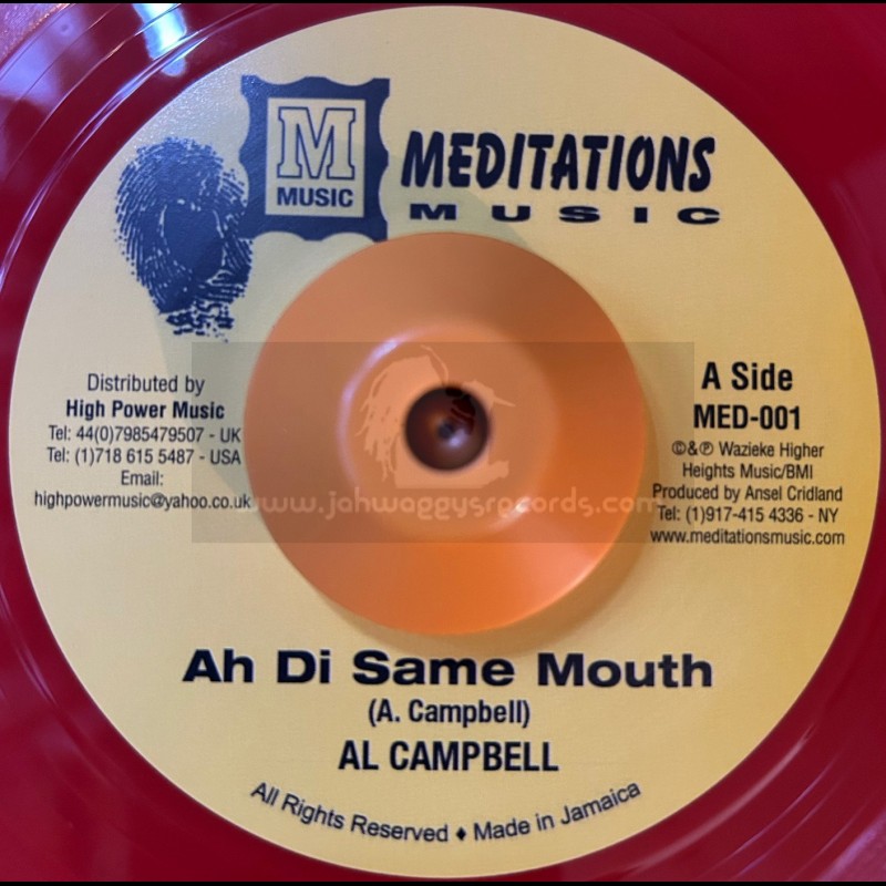 Meditations Music-7"-Ah Di Same Mouth / Al Campbell