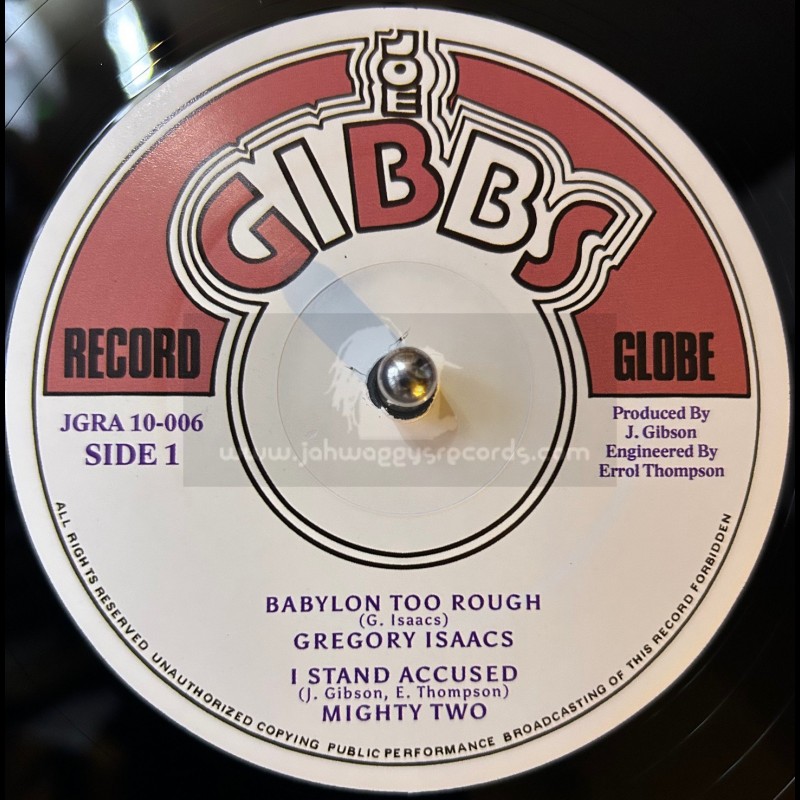 Joe Gibbs Records-10"-Babylon Too Rough / Gregory Isaacs + Heart And Soul / Junior Byles