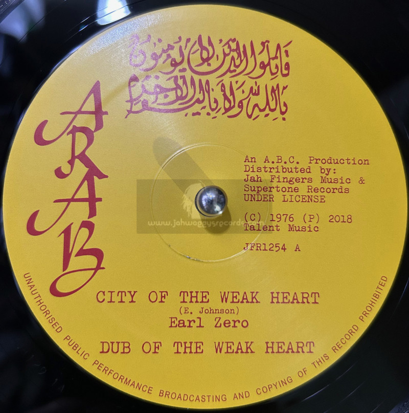 Arab-Jah Fingers-12"-City Of The Weakheart / Earl Zero + Please Officer / Earl Zero