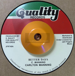 Quality Records-7"-Better Days / Carlton Manning