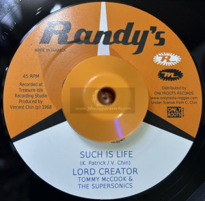 Randys-7"-Such Is Like / Lord Creator + Come Down 69 / Lord Creator Tommy McCook & The Supersonics