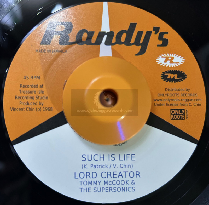 Randys-7"-Such Is Like / Lord Creator + Come Down 69 / Lord Creator Tommy McCook & The Supersonics